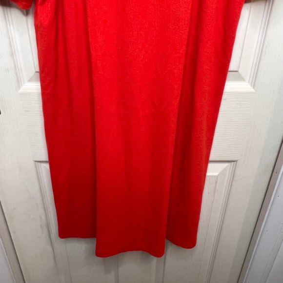 Madewell Texture & Thread Tiered-Sleeve Dress Orange Large - Picture 7 of 9